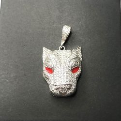 925 Sterling Silver CZ Panther Men’s Pendant 
