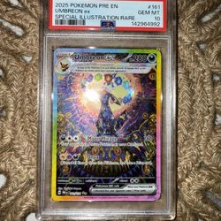 2025 POKEMON PRISMATIC EVOLUTIONS #161 UMBREON EX SPECIAL ILLUSTRATION RARE - PSA10