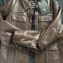 Harley-Davidson Men's Brown Leather Jacket XL Brand New With Tags NWT