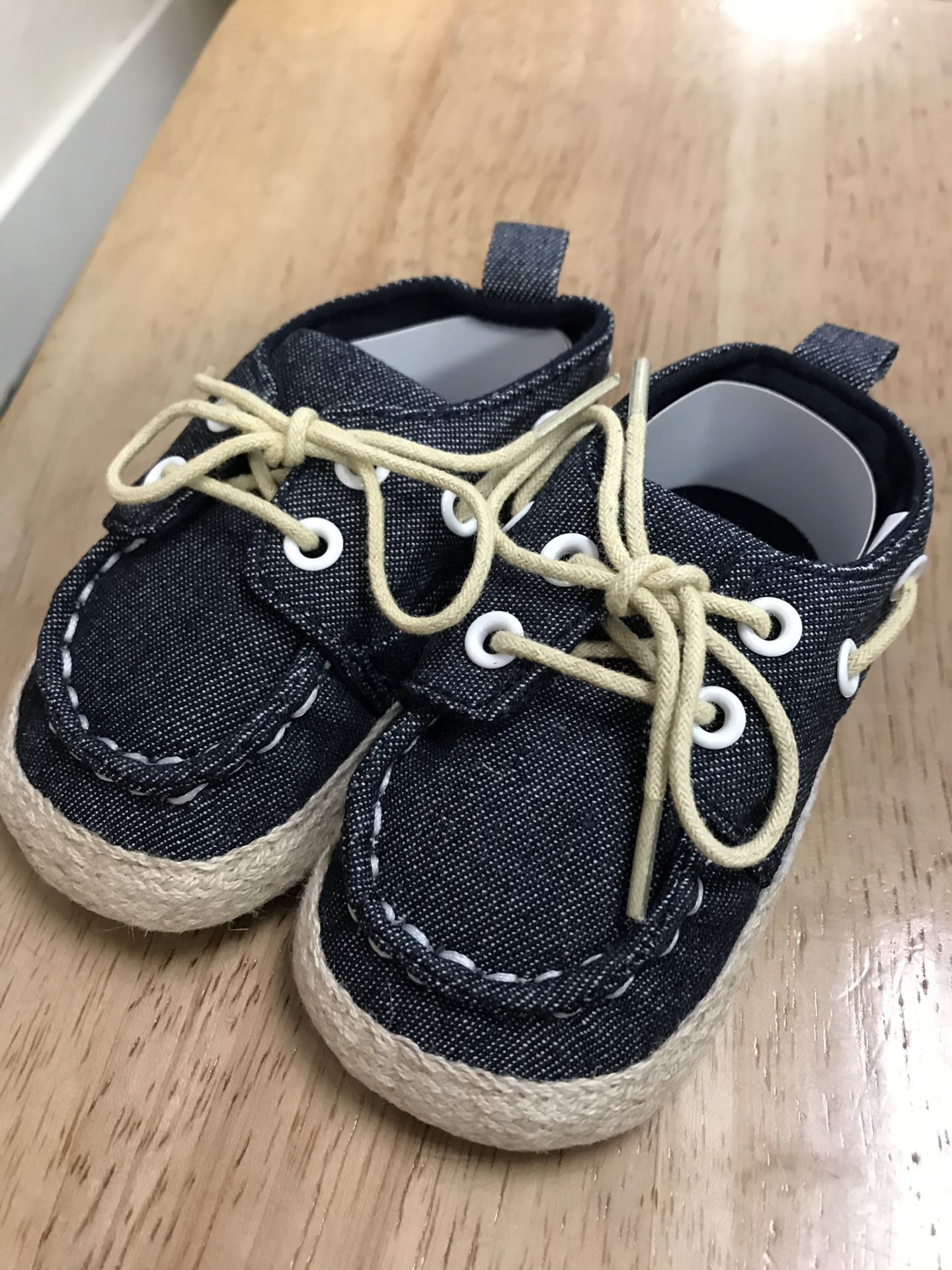 New Baby Boys Boat Shoes Blue 0-6M infant newborn cruise nautical resort