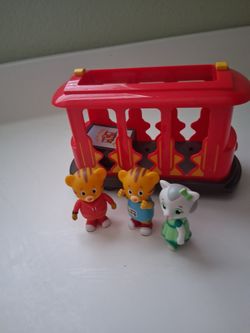 Toy Trolley w/ Cat Family