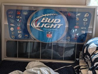 Bud light display sign w/ team logos