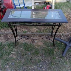 Table With Glass And Wood Top