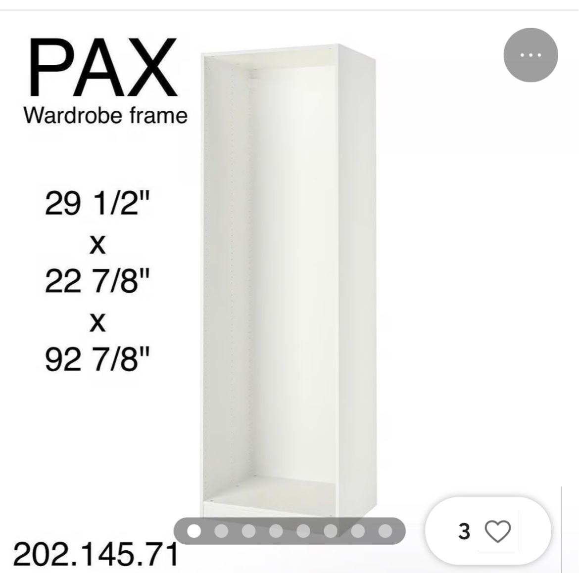 IKEA PAX Wardrobe Frame $60