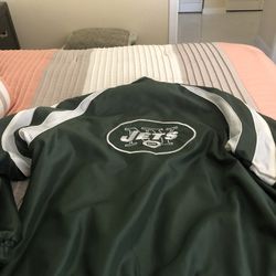 NY Jets winter jacket reversible - fleece and nylon