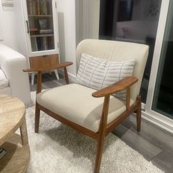 Crate and Barrel Mid Century Modern Accent Chair