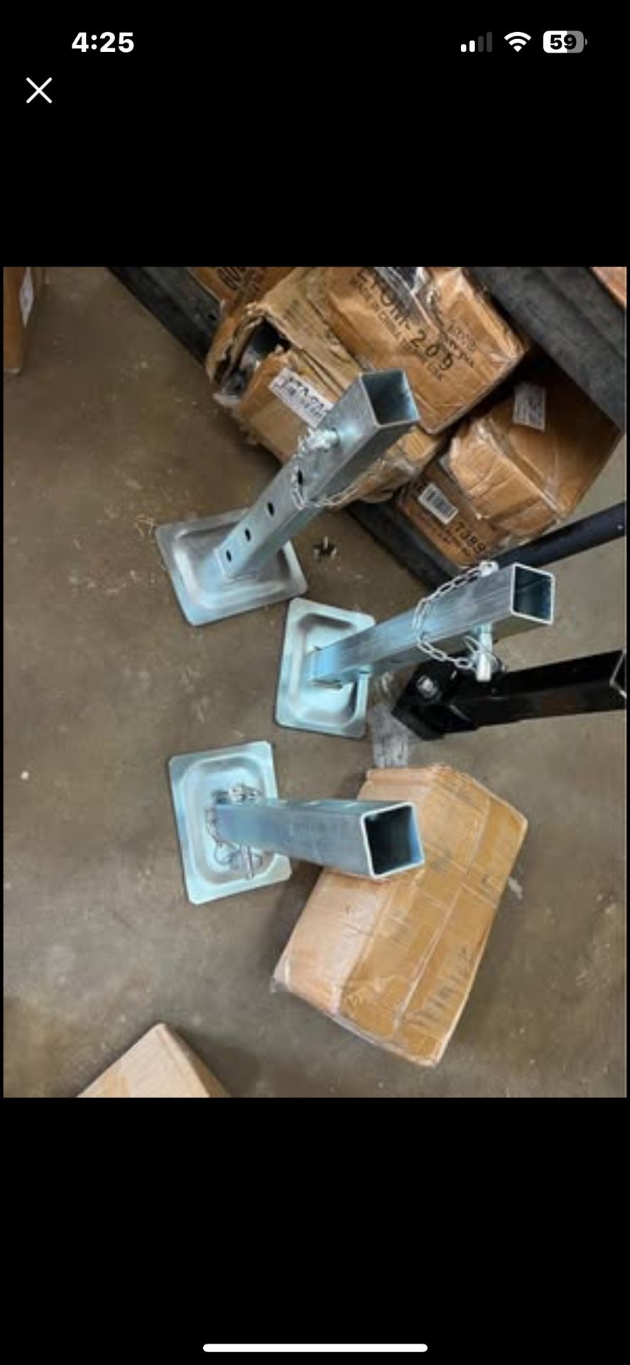 Drop Leg and Pin 8000 lbs Trailer Jack Stand Replacement Square Tube Drop Leg for 2 in.