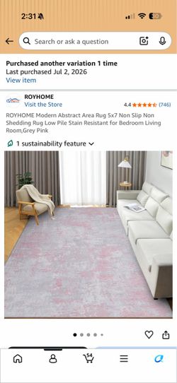 Brand New Pink and Grey Rug
