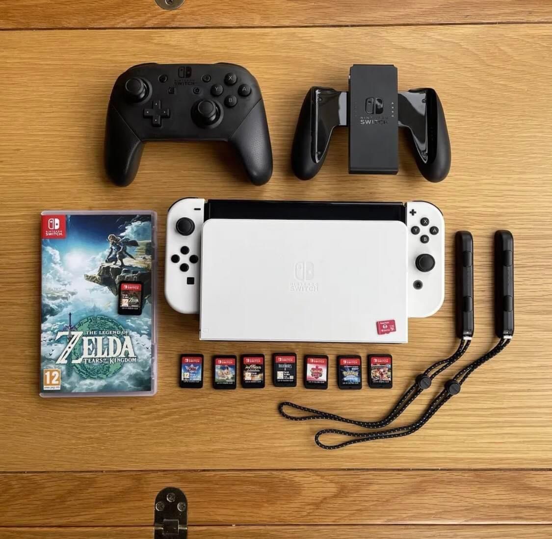OLED Console Games Bundle - 64GB - White