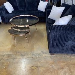 New Black Color  Loveseat Sofa 