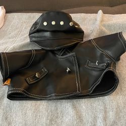 Build A Bear  leather jacket and hat
