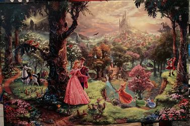 Thomas Kinkade Sleeping Beauty 12x18 SN Canvas