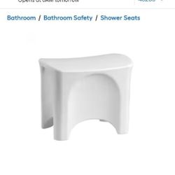 Sterling White Solid Surface Freestanding Shower ChairSterling White Solid Surface Freestanding Shower Chair
