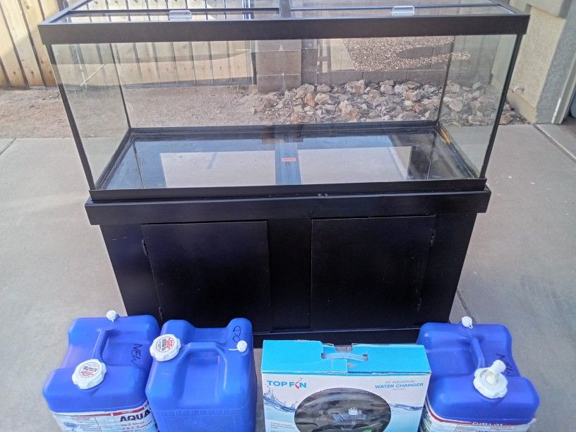 Aquarium 70 gal. + Stand and Filters/Supplies