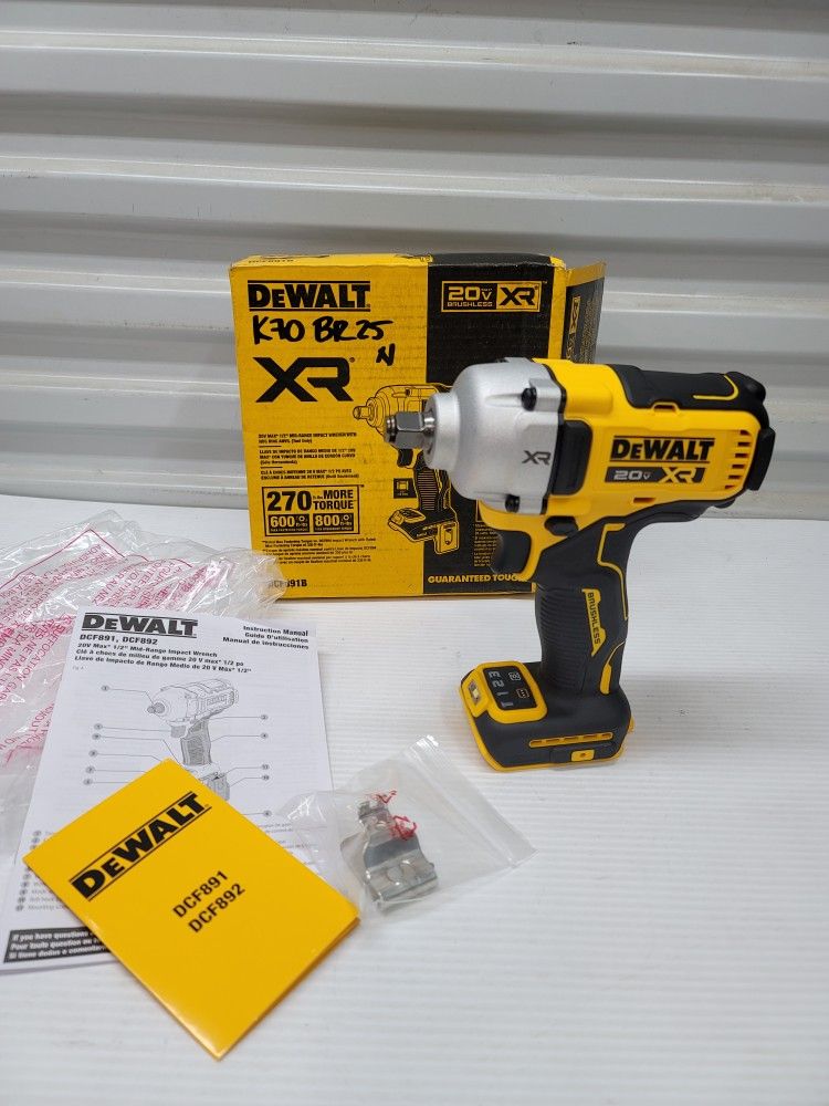 DeWalt max XR 1/2 impact wrench impacto destornillador DCF891B