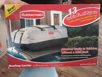 Rubbermaid Rooftop Carrier 13 Cubic Feet of Space Gray and Black
