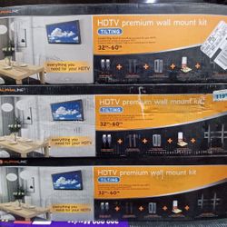 32" Up To 60" Tilted Wallmount Brackets