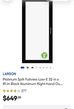Larson Platinum Fullview Low-E Storm Door 32x81 Black