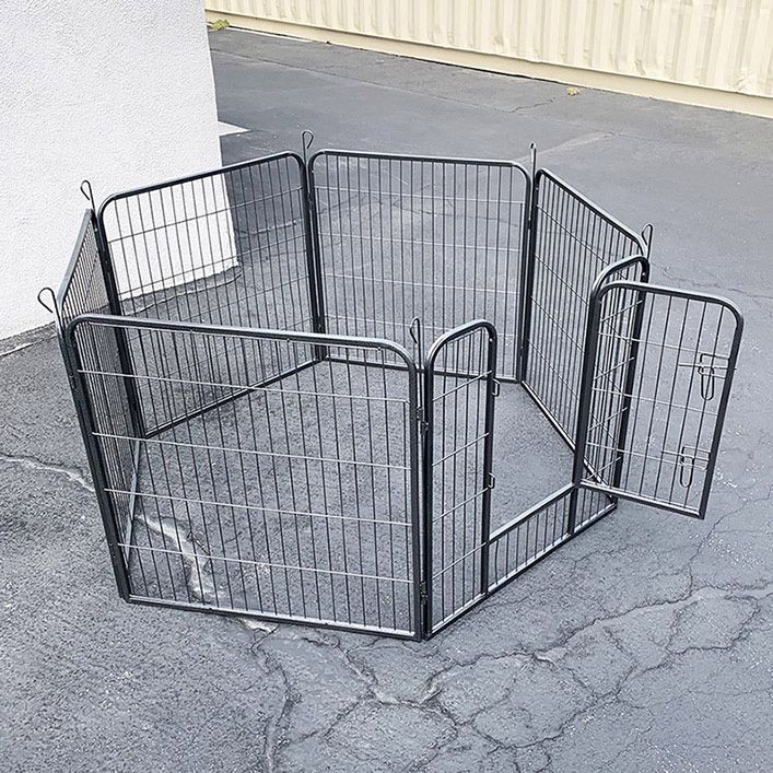(NEW) $75 Heavy Duty 32” Tall x 32” Wide x 6-Panel Pet Playpen Dog Crate Kennel Exercise Cage Fence