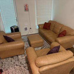 Leather Couch Set