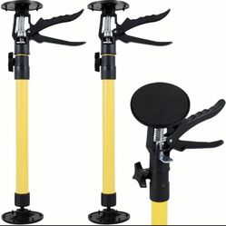 2PCS Telescoping Jack Support Rods - Adjustable Steel Construction Brackets for Lifting Drywall, Cabinets, and Cargo - Quick Adjustment, Third Hand Su