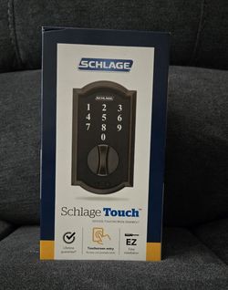 Schlage

Camelot Aged Bronze Electronic Touch Keyless Touchscreen Deadbolt with Thumbturn