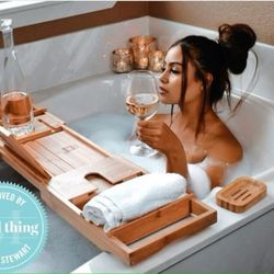 Bamboo Bathtub Tray 
