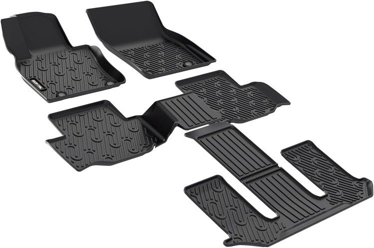 Floor Mats Custom for 2024 Mazda CX90 & CX-90 PHEV (6&7 Passengers Without 2nd Row Console)丨Fits 1st & 2nd & 3rd Row