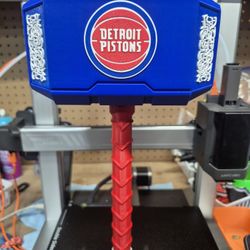 Custom Thor Hammer Displays Pistons Lions Redwings