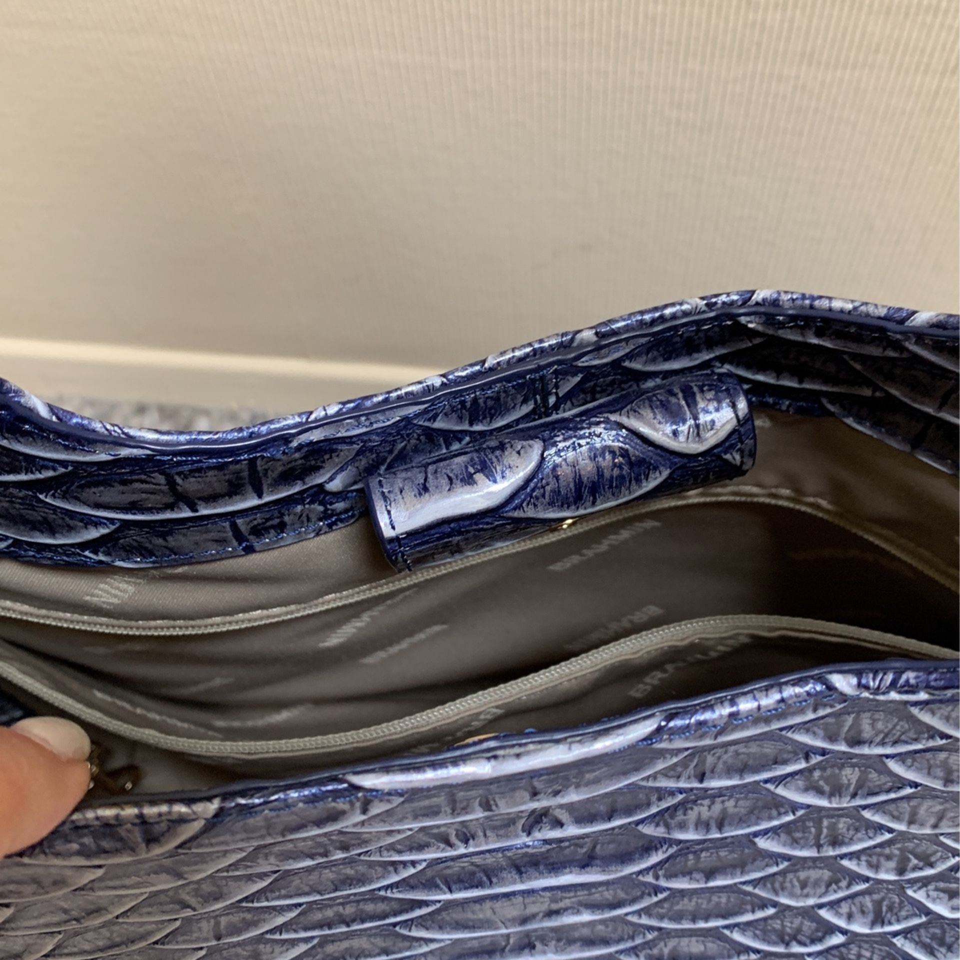 Stunning BRAHMIN Carla Handbag In Discontinued Denim Melbourne for Sale