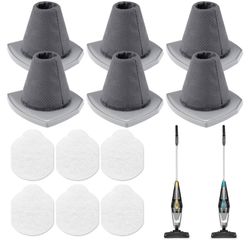 6+6 Pack NES215A/ NES210 Vacuum Filter Set for Eureka NES215A/ NES210/ NES212/ NES215 Blaze Stick Vacuum Cleaner, 6 Pack Vacuum Filters & 6 Pack Pre-M