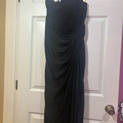 Black Glittery See Through Dress