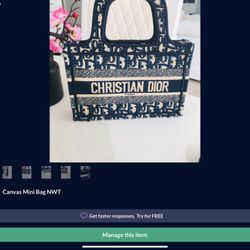  TRENDING Christian Dior Oblique Jacquard Book Mini  Tote Bag