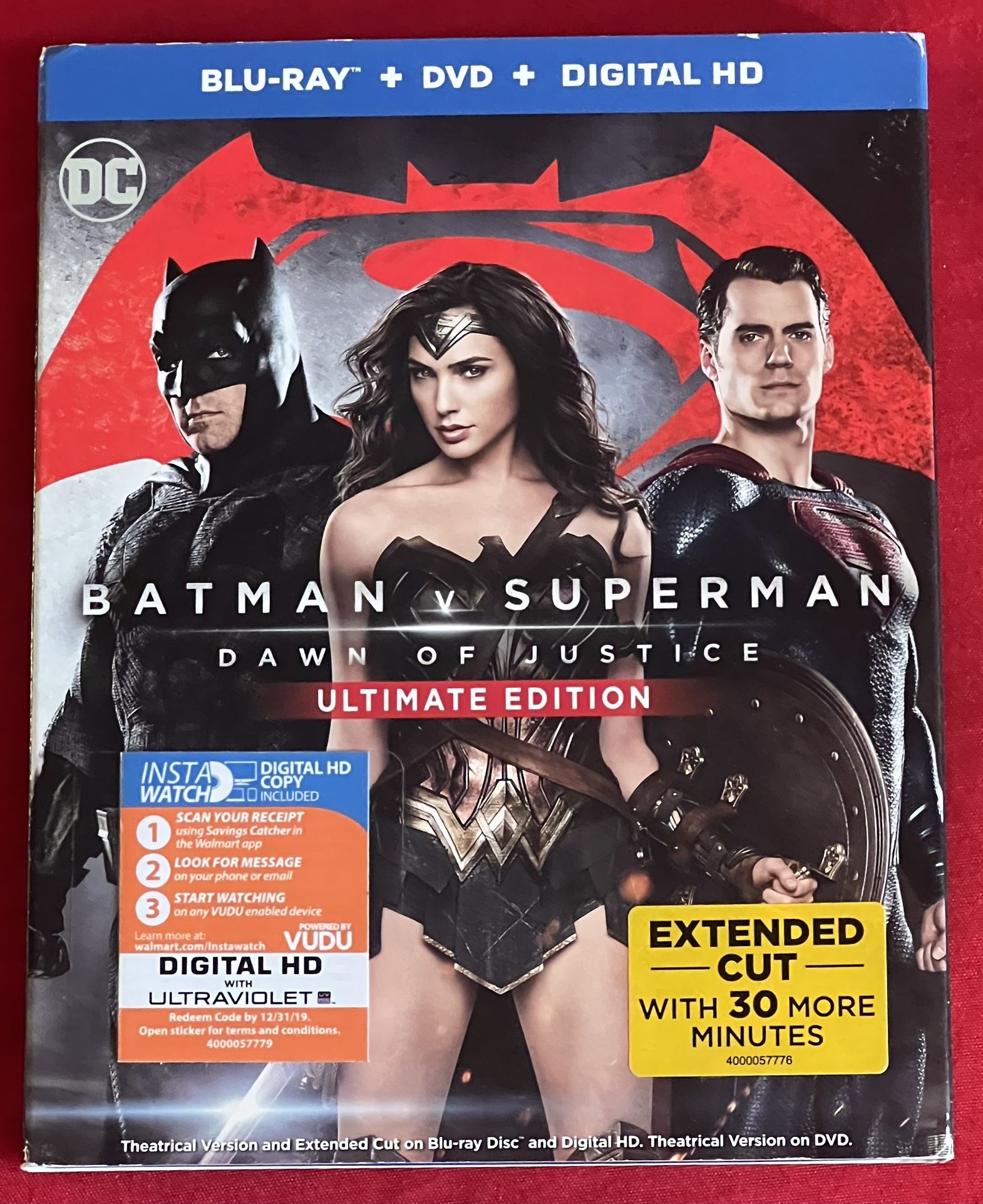Batman Vs Superman Dawn Of Justice Blu-ray Discs