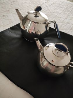 Two tea pots. Large very heavy. Made in Turkey. Rust free. Price for both