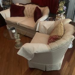Elegant loveseat and chair