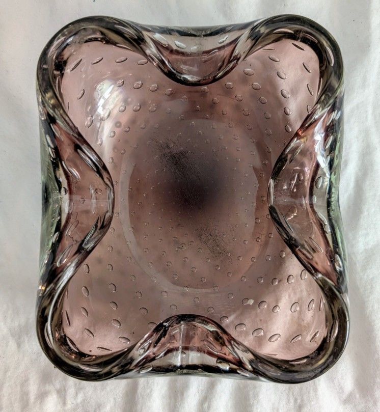Murano Art Glass - Amethyst Cigar Ashtray
