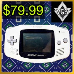 *RETRO* Nintendo Game Boy Advance Glacier White Handheld Console 2001