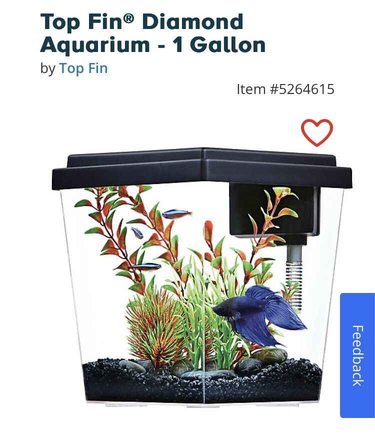Top Fin® Diamond Aquarium - Fish tank - 1 Gallon