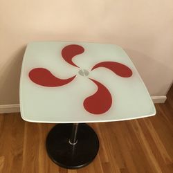 Brand New Glass Top Marble Base Table