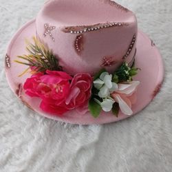 Handmade Pink Western Hat