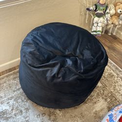 Foam Black Bean Bag Chair