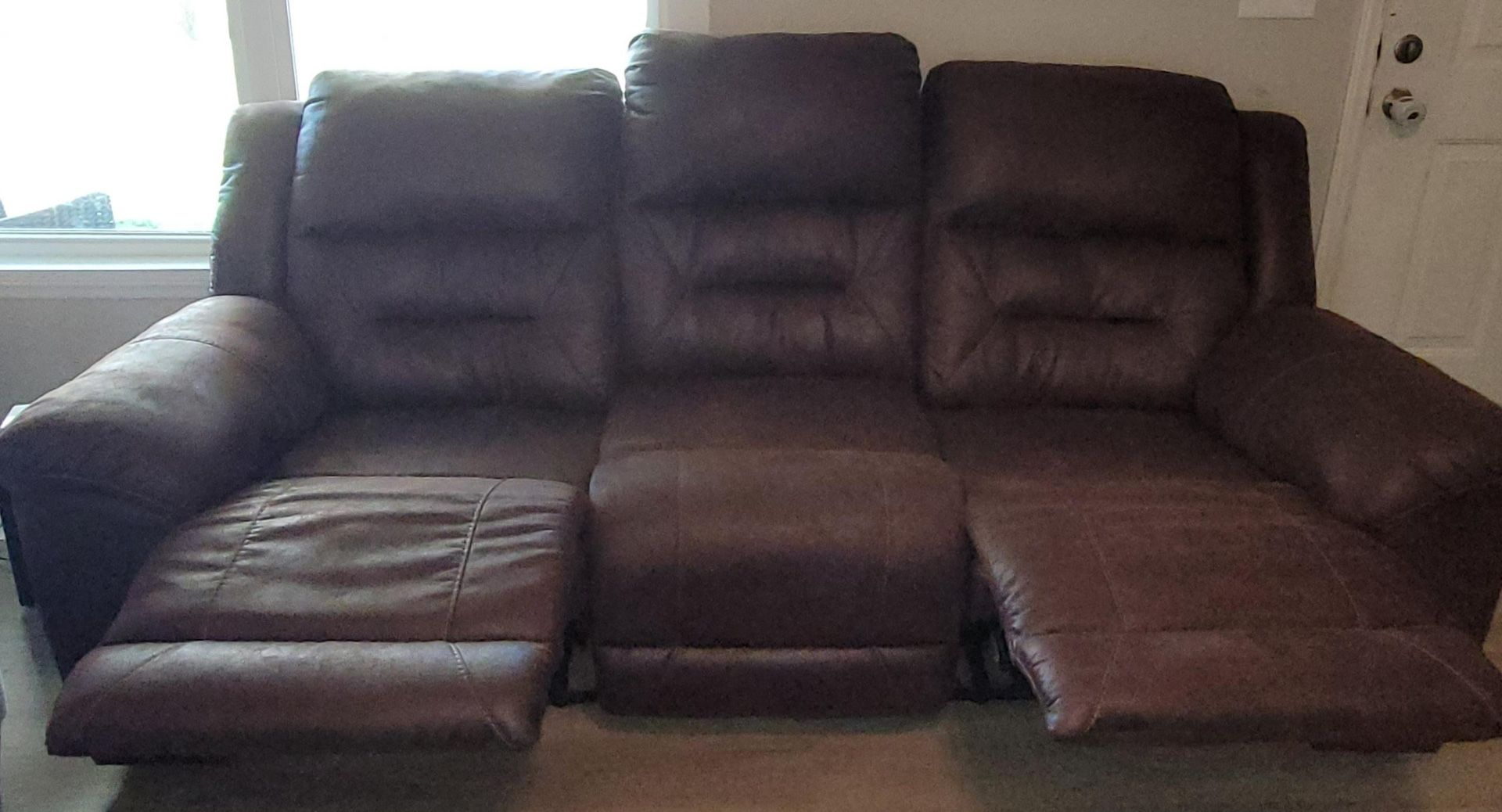 Leather Recliner Sofa