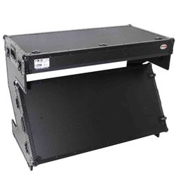 ProX XS-ZTABLEBLMK2, Z-Style Flight Case DJ Table Workstation with Handles and Wheels - Black Finish