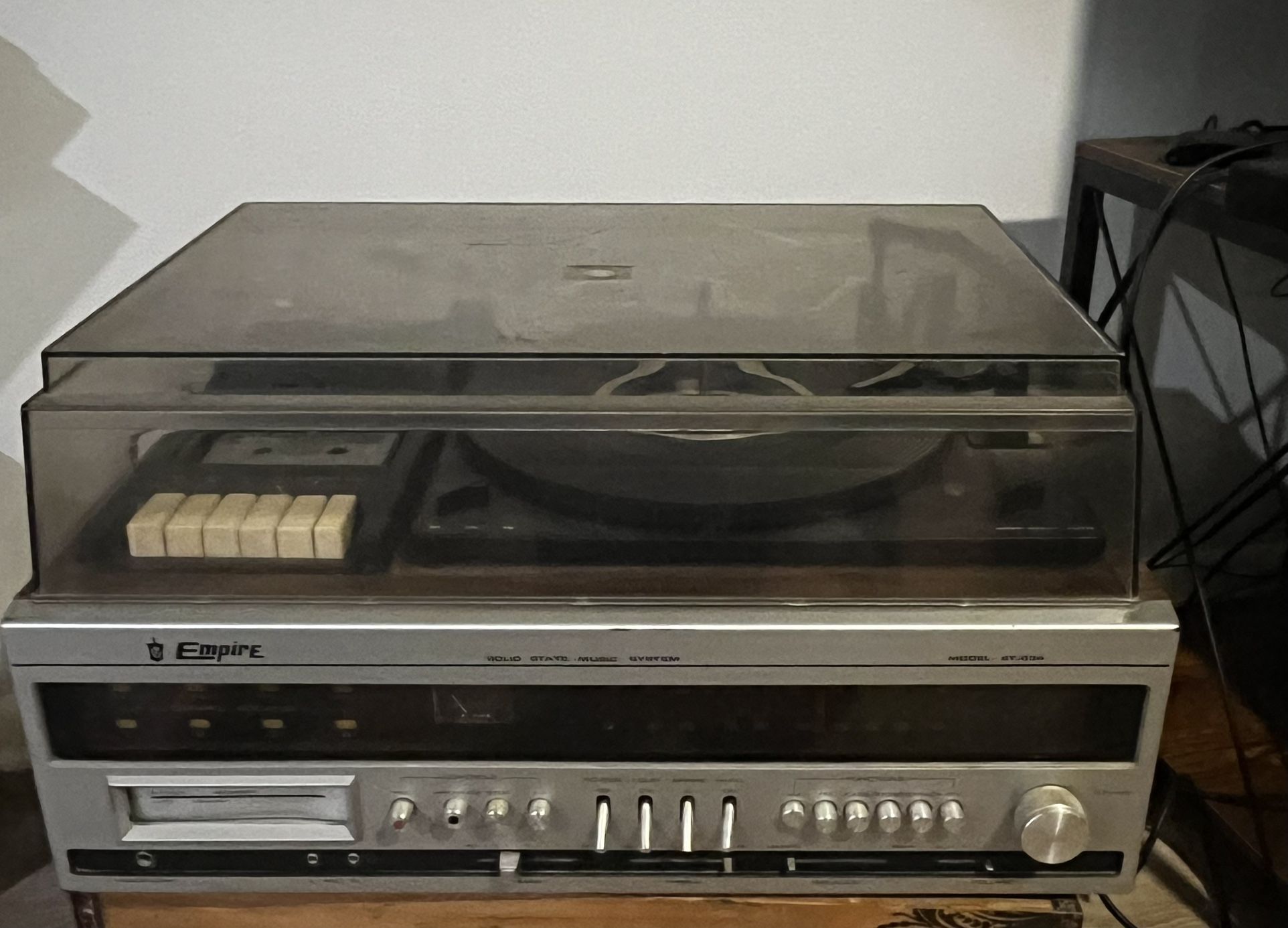 Empire Vintage Record Player With Stereo And 8 Track