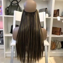 22” Fish line band halo hair extension