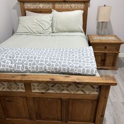  Full Bedroom Set - Real Wood and Stone