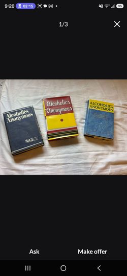 Alcoholics Anonymous Books,  see 7 pics, $10 - $15 each