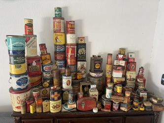 Vintage Tin cans-coffee, Tobacco, Candy, Etc. 120+