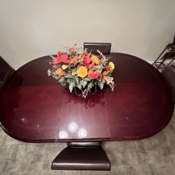 Dining Room Table And 4 Leather Chairs !!!